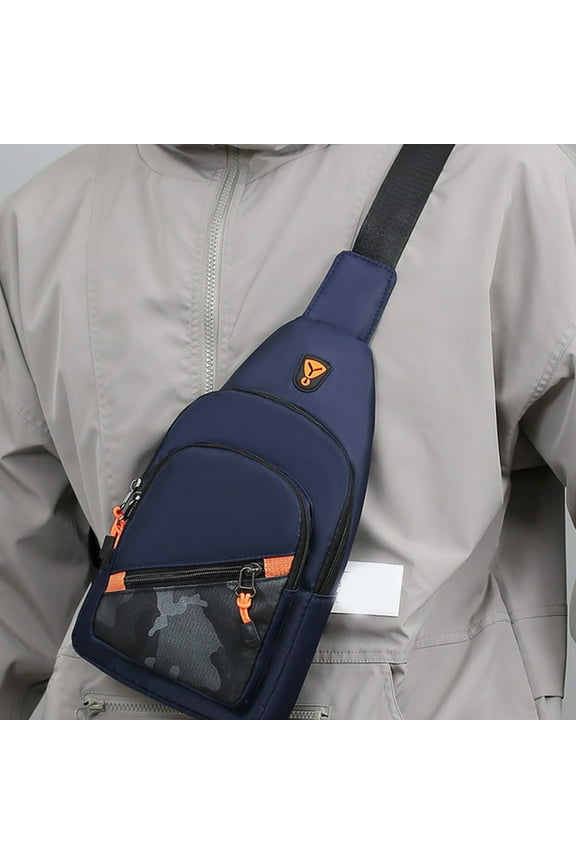 Multi-purpose Running Waist Bag, Fashionable Hiking Shoulder Pack, Cycling Travel Pouch with Headphone Jack, Adjustable Citywalk Chest Bag