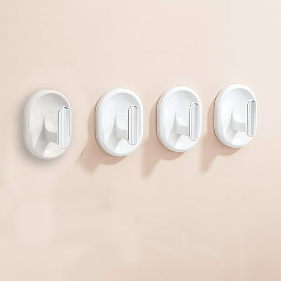 XYRSRUW No Punch Adhesive Hooks, Multipurpose Wall Hooks, Heavy Duty Command Hooks, Stylish Kitchen Bathroom Hooks