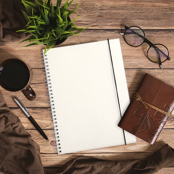 XYRSRUW Notebook, Learning Office Supplies Student Planner with Frosted Transparent Cover, Thickened Coil Book for Budgeting, Financial Goals Organizer and Expense Tracker