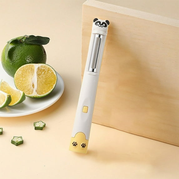 XYRSRUW Outdoor Portable Fruit Knife, Multi-Functional Peeling and Grating Knife, Compact Stainless Steel Fruit Slicer, Lightweight Kitchen and Camping Tool(White)