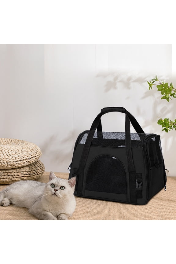 Pet Carrier Bag for Small Pets, Portable Soft Mesh Travel Tote for Cats and Dogs, Stylish and Breathable Pet Travel Backpack for Shopping and Hiking