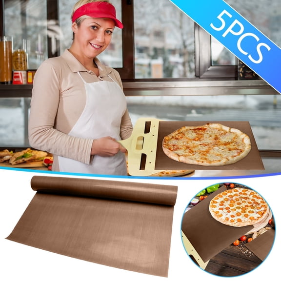XYRSRUW Pizza Leather Slide Pad, High-Temperature Resistant Pizza Baking Mat, Non-Stick Pizza Cooking Surface, Safe Food Grade Pizza Slip Sheet