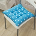 thumbnail image 1 of XYRSRUW Polka Dot Chair Cushion, 100% Polyester Fiber Filling, Soft and Contoured Design, Elegant Home and Office Accessory, Ideal for Dining and Patio(16"x16",Sky Blue), 1 of 6