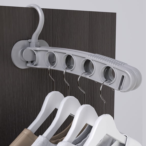 XYRSRUW Porous Foldable Clothes Rack, Multi-functional Travel Hanger, Portable Drying Stand, Versatile Clothing Organizer