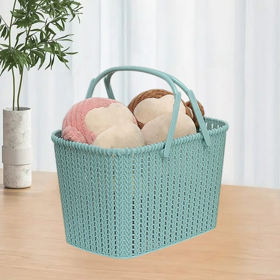 XYRSRUW Portable Bath Basket, Bathroom Storage Organizer, Plastic Washbasin Caddy, Multi-Purpose Bathroom Utility Basket