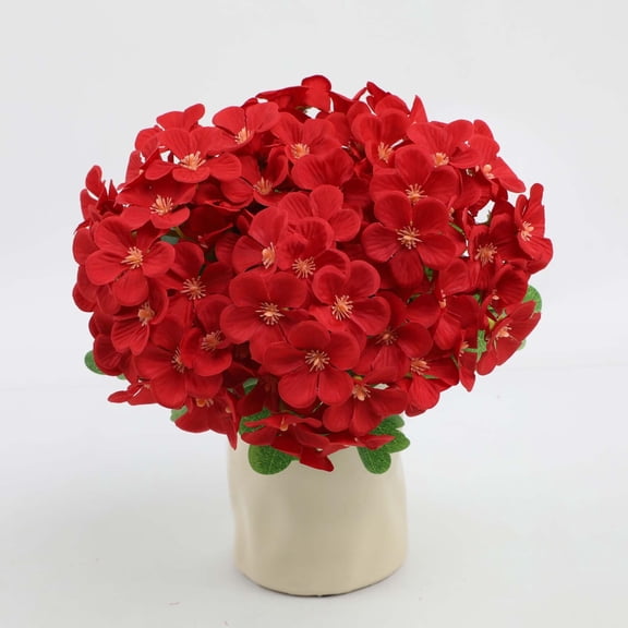 XYRSRUW Realistic Silk Flowers, Lifelike Artificial Floral Arrangements, Ideal for Outdoor Decorations and Garden Decor, Perfect for Patio and Home(Red)