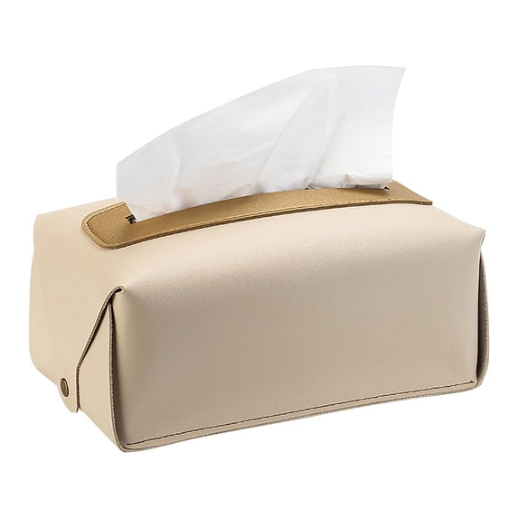 XYRSRUW Rectangular Leather Tissue Box Cover, Modern Tissue Dispenser, Stylish Tissue Holder, Elegant Tissue Case Organizer