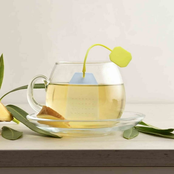 XYRSRUW Silica Gel Tea Bag Filter for Loose Leaf Tea, Herbal Infusion Strainer for Iced and Hot Beverages, Tea Filtering Tool for Fine and Coarse Tea, Tea Infuser for Filtered Brewed Drinks