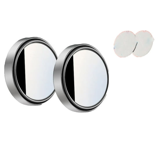 XYRSRUW Small Round Mirror, Adjustable Blind Spot Mirror for Enhanced Safety, 360 Degree Rearview Reflector, Stick-On Car Side Mirror for Safer Lane Changes