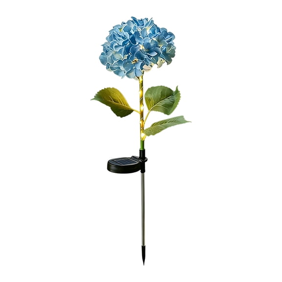 XYRSRUW Solar Garden Stake Lights, LED Solar-Powered Garden Decor with Artificial Flowers, Waterproof Solar-Operated Decorative Stakes for Outdoor Pathways and Yards(Blue)