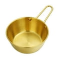 thumbnail image 1 of XYRSRUW Stainless Steel Rice Bowl, Versatile Snack Serving Bowl with Handle, Elegant Dinnerware for Hot and Cold Dishes, Durable Dining Bowl for Home or Restaurant Use, 1 of 6