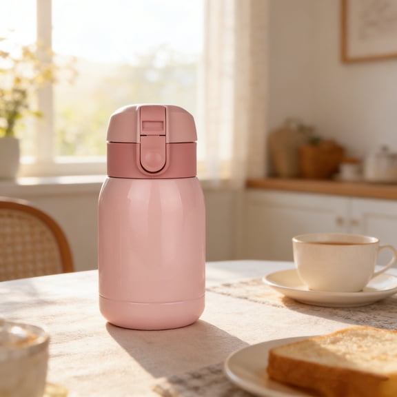 XYRSRUW Stainless Steel Vacuum Insulated Water Bottle, Portable Thermal Flask with Quick Press Open Lid, Double-Walled Drink Container for Hot and Cold Beverages