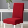 thumbnail image 1 of XYRSRUW Stretch Chair Cover, Polyester Fabric, Full Protection and Elegant Leaf Patterns, Ideal for Dining Room and Restaurant Stools, Size as Shown(Red), 1 of 6