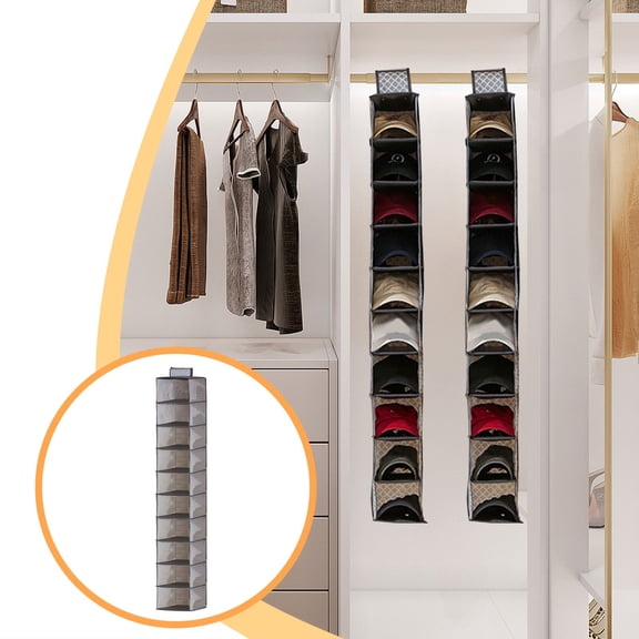 XYRSRUW Three Dimensional Hanging Bag, Foldable Closet Organizer, Dustfree Storage Box, Multi Layer Wardrobe Storage Bag