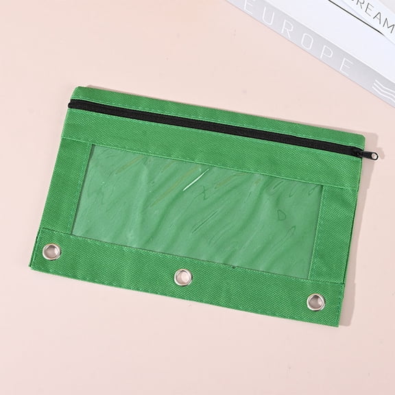XYRSRUW Three-Hole Pencil Case, Cloth Layer Zipper Pouch, Large Capacity Stationery Organizer Set