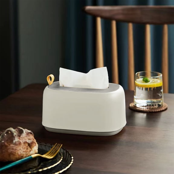 XYRSRUW Tissue Box, Paper Towel Dispenser, Wall-Mounted Napkin Holder, Spring-Loaded Tissue Case
