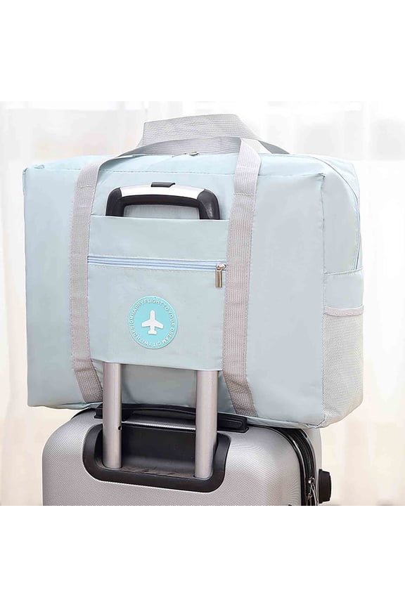 Travel Luggage Bag, Portable Travel Case, Foldable Trolley Storage, Weekend Carry-On Organizer for Clothes, Cosmetics, and Accessories