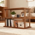thumbnail image 1 of XYRSRUW Two Tier Desktop Storage Rack, Multi-Layer Wooden Shelf, Kitchen Countertop Organizer, Teaware Storage Display for Home and Office, 1 of 6