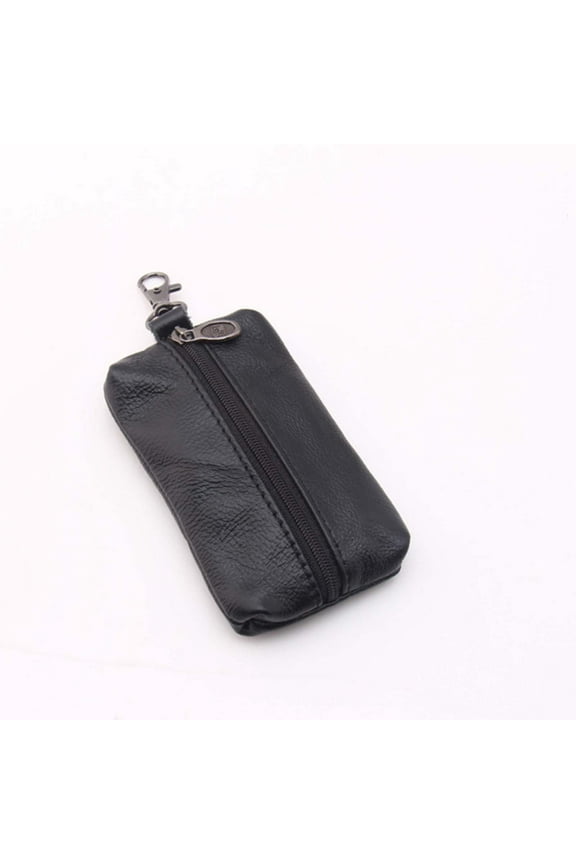 Unisex Leather Key Case Pouch Bag, Multifunctional Key Wallet Holder, Durable Keychain Organizer with Zipper, Compact Key Storage for Car Keys and Other Essentials