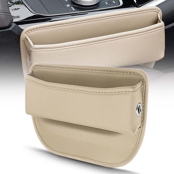 XYRSRUW Upgraded Car Seat Storage Box, Universal Leather Seat Gap Filler & Organizer - Multi-Functional Interior Accessory for SUVs, Trucks & Cars