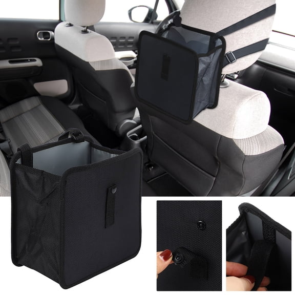 XYRSRUW Versatile Car Trash Bag & Hanging Storage Bin, Leak-Proof, Foldable, and Multi-Purpose