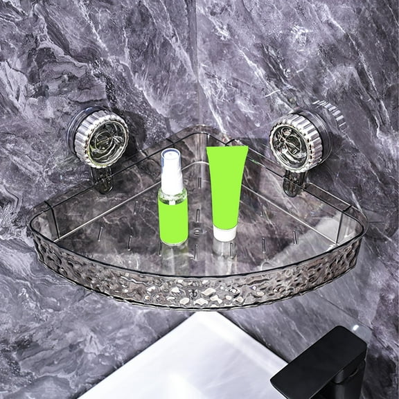 XYRSRUW Water Ripple Suction Cup Storage Rack, No Drill Wall Mounted Organizer, Bathroom Shelf with Strong Adhesion, Ventilated Shower Caddy