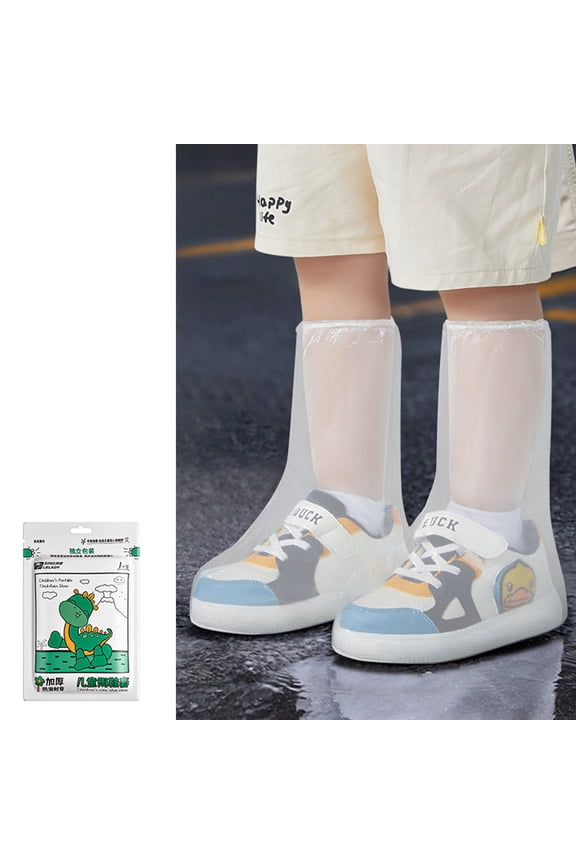 Waterproof Rain Shoes, Disposable Plastic Rain Boots for Outdoor Use, Thickened Rain Covers for Foot Protection, Lengthened Rain Footwear with Drawstring Closure(XL)