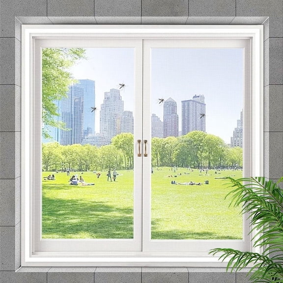 XYRSRUW Window Screen, Versatile Window Mesh for Various Sizes, Easy-to-Install Fiberglass Screen, Protective Insect Barrier for Homes, Summer Ventilation Solution