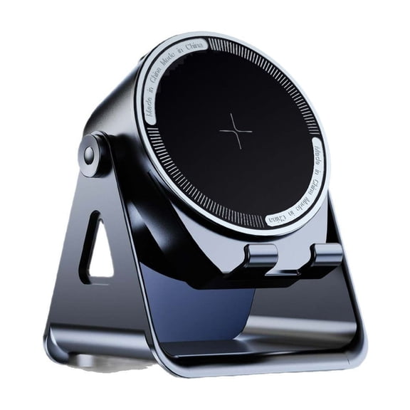 XYRSRUW Wireless Induction Speaker Phone Holder, Bluetooth Audio Stand, Stereo Sound Dock, RGB Ambient Light Charging Station