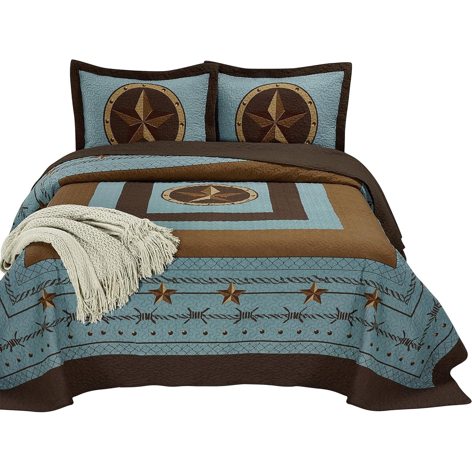 Western Star Legacy 3-Piece Quilted Bedding Set NCU0DQQ0711