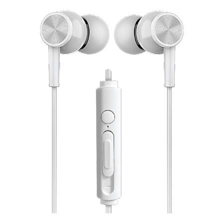 XYST Wired In-Ear Earbuds with In-Line Mic/Remote and 3.5-mm Connector, XYS-E3512, White