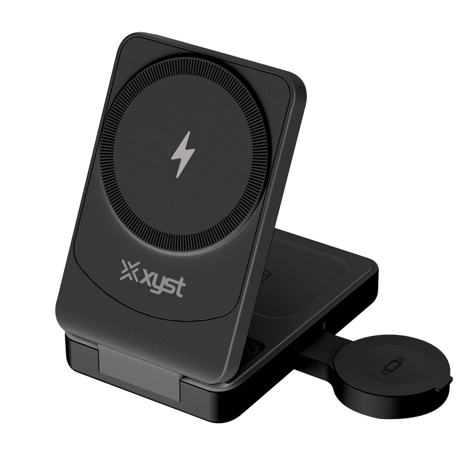 XYST MagStation 3-in-1 Foldable Wireless Charging Dock with 15-Watt Fast Charge XYS-WCS31B
