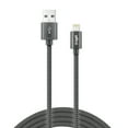 thumbnail image 1 of XYST XYS-L10204B Charge and Sync USB to Lightning Braided Cable, 10 ft. (Black), 1 of 5