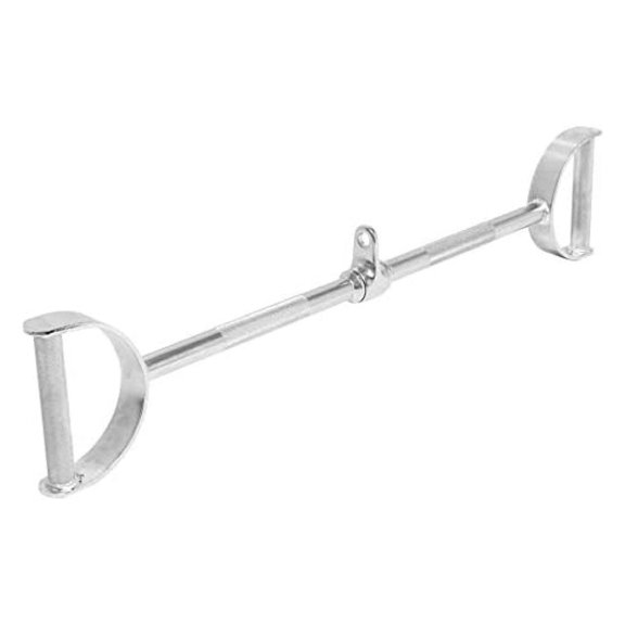 XYT 28" Straight Bar for Lat Pulldown, Neutral Wide Grip Flat Bar, Tricep Pushdown Cable Machine Accessory