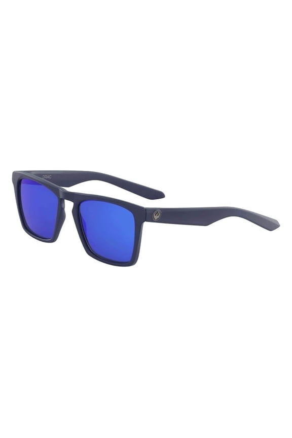 418 Matte Deep Navy Square Sunglasses Lens Category 3 Lens Mirror