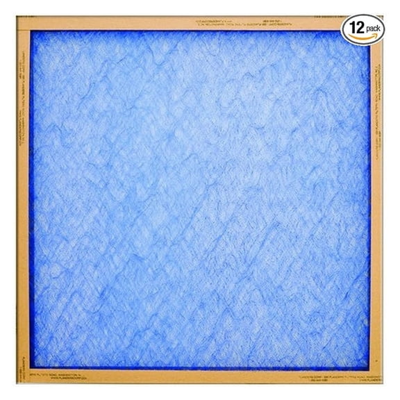 XYT Air Filter E-Z Flow II - Flat Panel, 18x18x1, 12 Pack, Residential Use