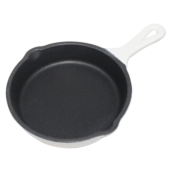 XYT Cast Iron Enameled Skillet 5 Inch Arctic White
