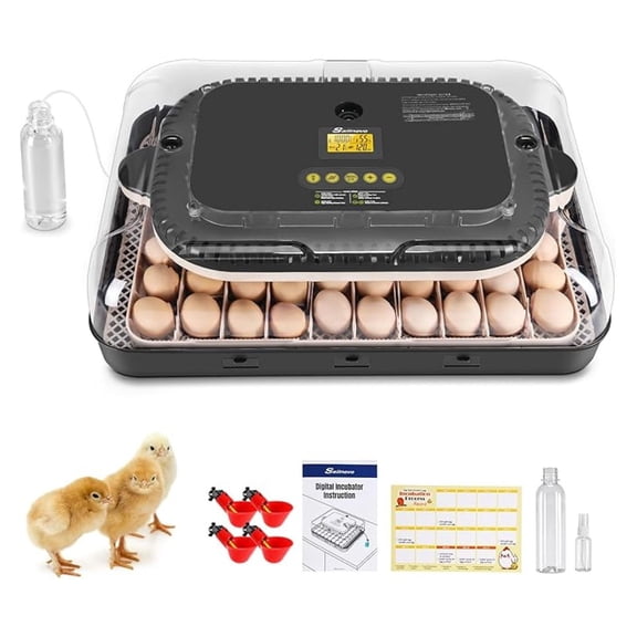 XYT Egg Incubator for Hatching Eggs with Auto Egg Turning and Auto Humidification, Temperature Control, Egg Candler, Large Incubator for Chicken, Goose, Pigeon, Quail, Parrot Eggs, Grey