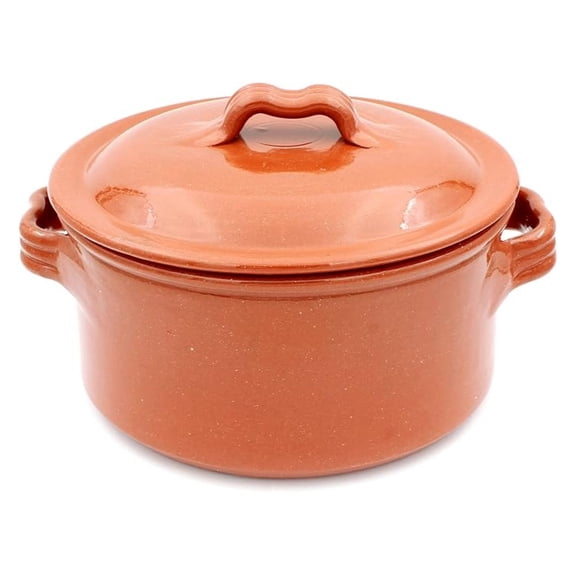 XYT Handmade Traditional Portuguese Terracotta Cazuela Cooking Pot With Lid