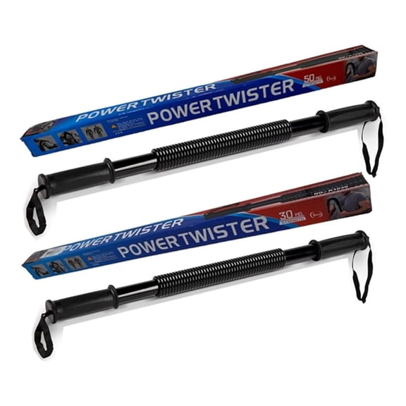 XYT Power Twister Bar Set, Upper Body Workout, Arms Strength Training, Chest, Heavy Duty Spring bar (66lb - 30kg & 110lb - 50kg) for Intermediate & Advanced levels