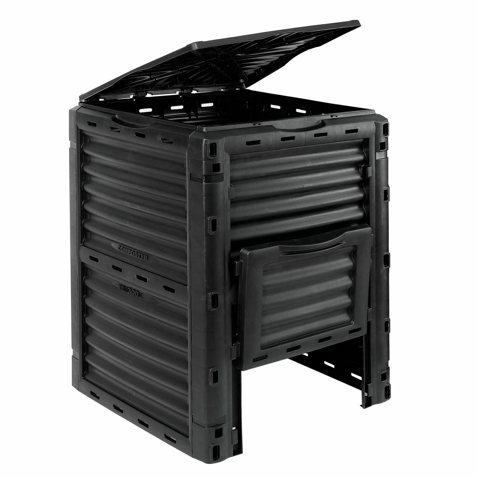 XYTREW 80 Gallon Black Compost Bin, BPA-Free PP Plastic Outdoor Garden ...