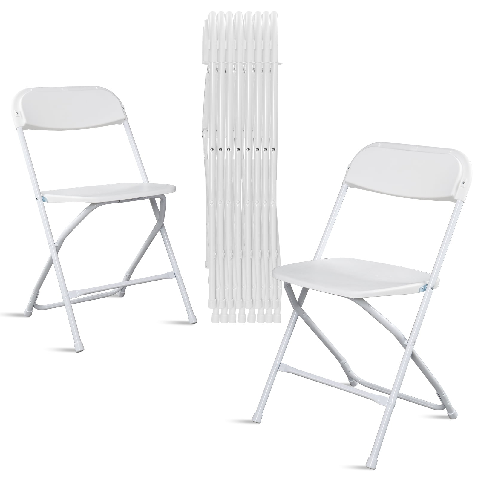 Outvita Folding Plastic Stackable Chairs – Pack Of 5 To 25 For Home, Office, Wedding