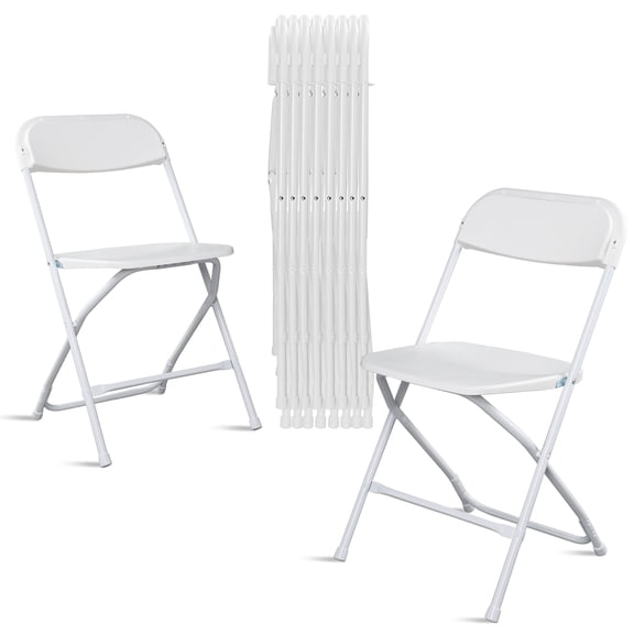 XYTREW Folding Plastic Chairs (5–25 Pack), Lightweight Stackable Folding Chairs with Metal Frame, Portable Event Chairs for Home, Office, Wedding, Party, Conference, Indoor Outdoor Seating