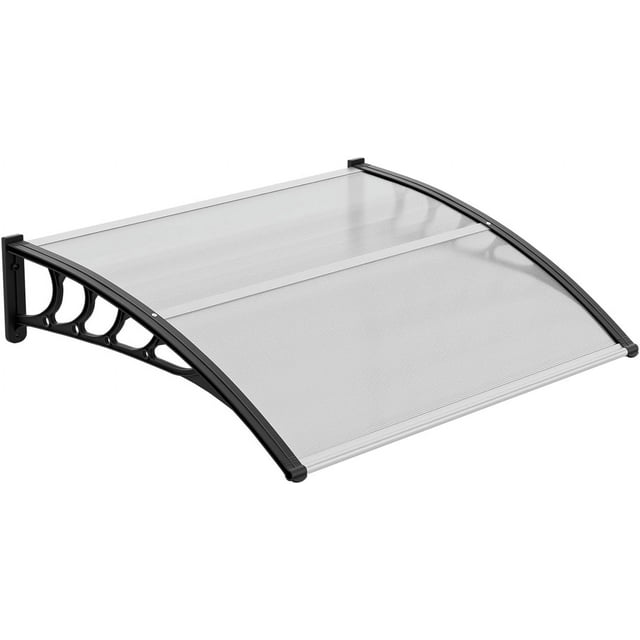 XYTREW Window Awning Door Canopy Exterior, 40" x 80" Awnings for Doors Polycarbonate Cover Patio Door Awning Rain Snow Sunlight Protection Hollow Sheet