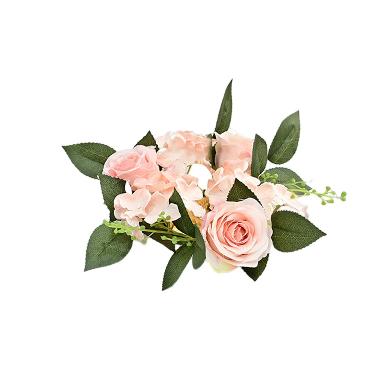 XYUSMYT Artificial Flowers Simulation Rose Wreath 20cm Candlestick