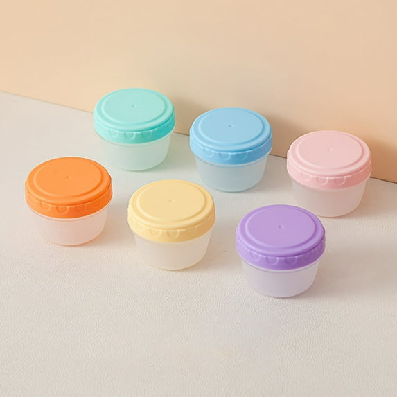XYWWY Salad Dressing Container, Sauce Containers for Lunch Box, Small Containers with Lids, Reusable Plastic Containers, Leakproof Dipping Sauce Cups for Snack, Kitchen Storage