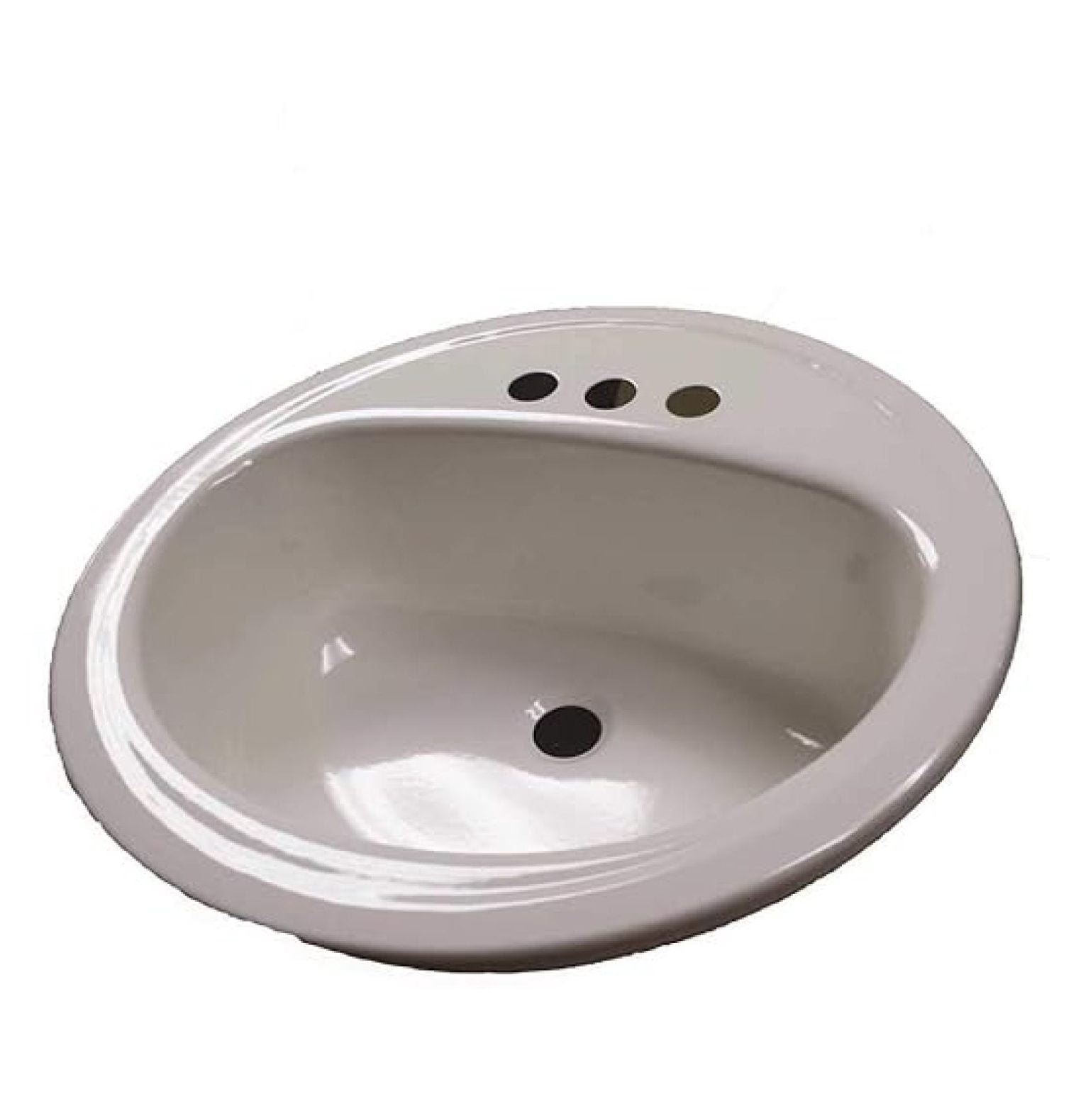 XYX 021-2437-00 Bathroom Sink, Round, Steel, 19", White