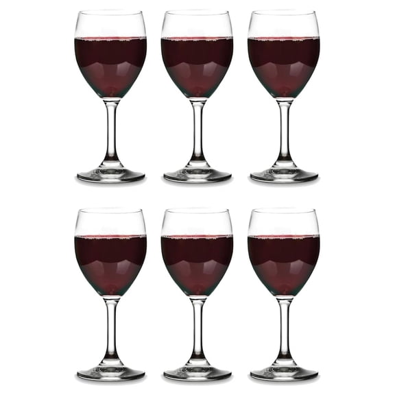 XYX 11.5 Ounce Wine Glasses, Set of 6 Glasses for Red and White Wine With Stem, Clear Glasses for Wine, Thick and Durable Stemmed Cup