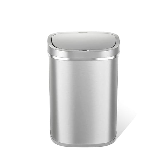 XYX 21 Gallons Automatic Touchless Kitchen Trash Can with Lid, Sensor Trash Can for Kitchen, Living Room, Office, 80 Liter Stainless Steel Garbage Bin (21 Gallon Rectangular)