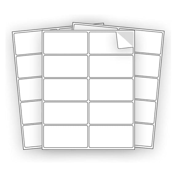 XYX 5000 Shipping Labels 4 x 2 inches Mailing Address Blank White Self Adhesive for Laser Inkjet Printer 4x2